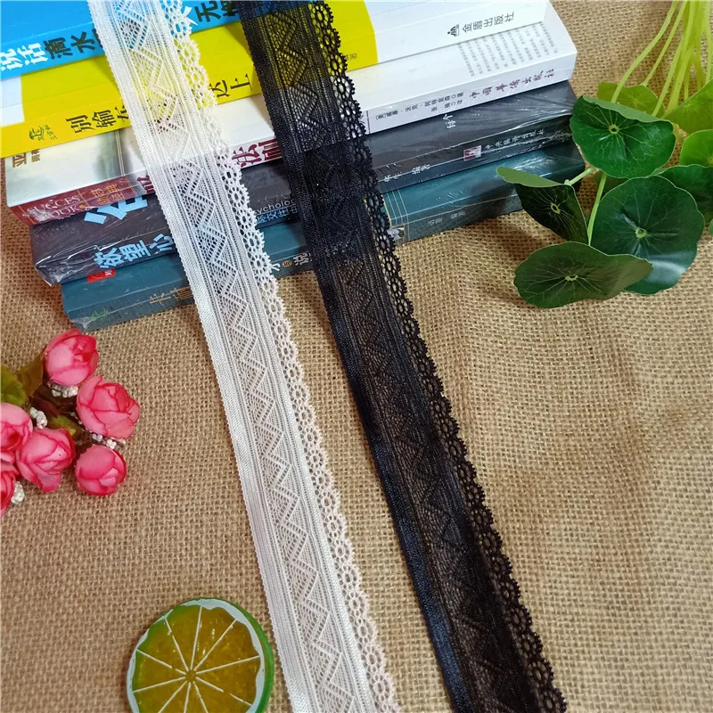 

S1380-1 Width 3.5CM Mesh Soft Lace Multi Color Pink Narrow Elastic Nylon Stretchy Lace Tirm For Sewing Dress