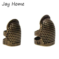 1pc sewing thimble adjustable fingertip finger protector metal thimble ring for needlework diy embroidery sewing tools s m