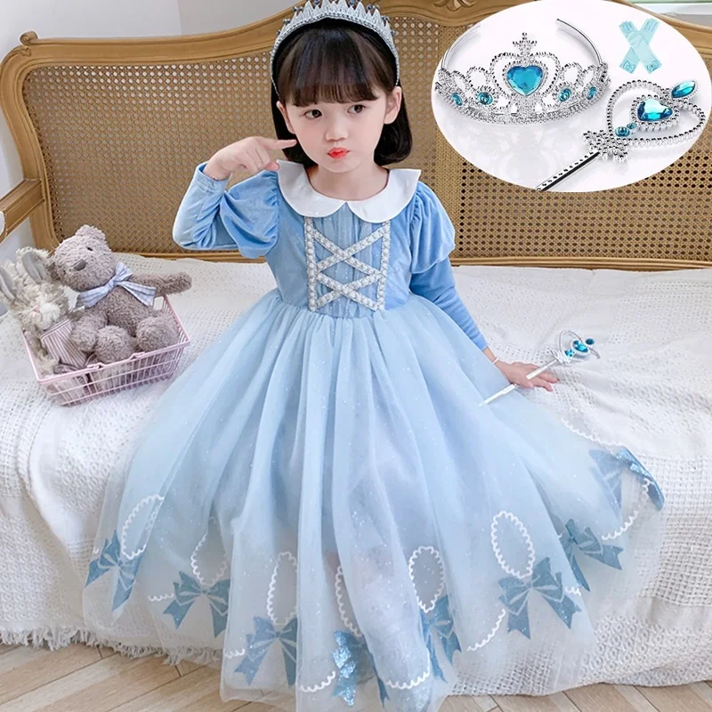 Halloween evening dresses girls Beachwear snow queen princess boys' clothes |