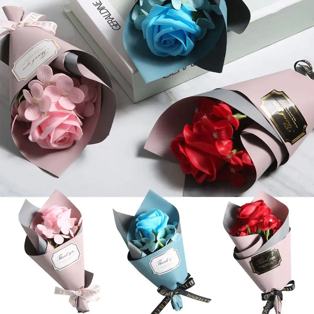 Красивый букет розы мыло для рук цветок подарок на день матери мини-букет