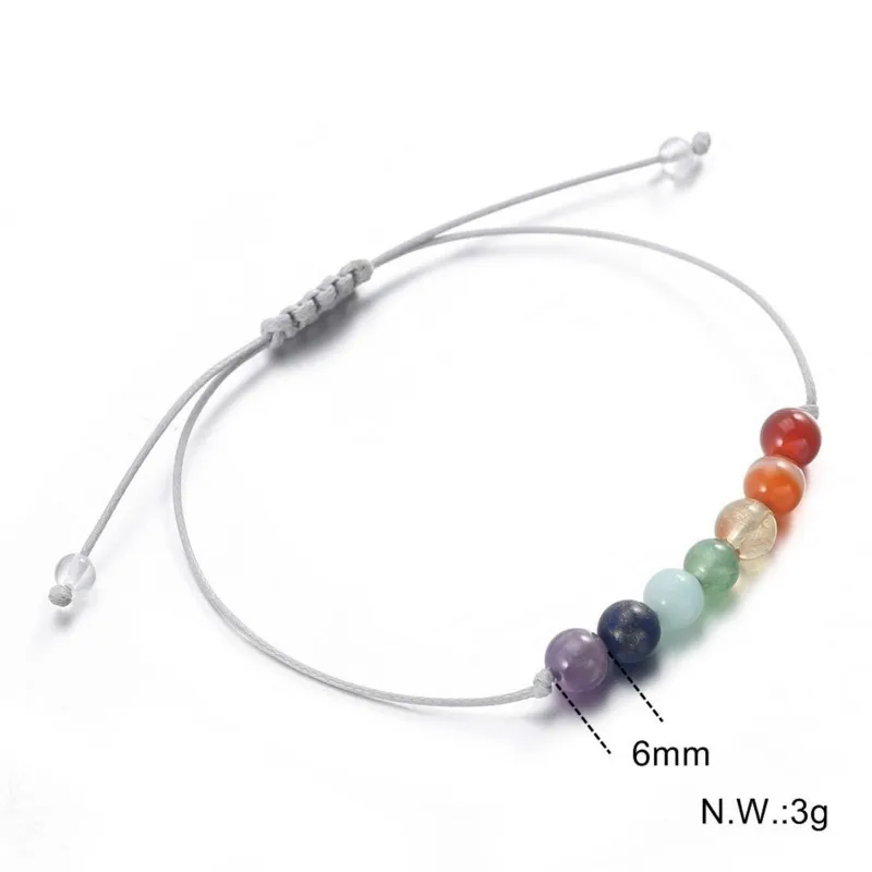 7 Charka Healing Balance Beads 6 мм браслет для йоги камень женщин/мужчин натуральный сделай