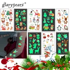 Яркие 1 лист светящиеся Детские Временные татуировки стикеры Поддельные Рождество флэш Водонепроницаемый Мода маленький боди-арт для детей