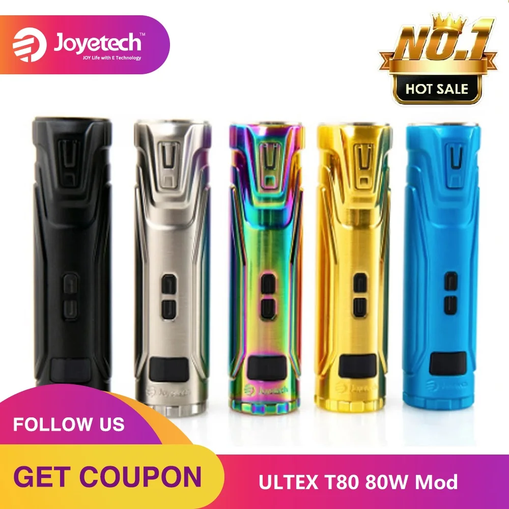 Joyetech ULTEX T80 80 Вт максимальный выход мод с 0,49 дюймовым oled-экраном без батареи 18650 для Cubis Max атомайзер против Evic Primo