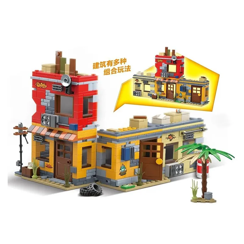 

Military game series island simulation battle training base mini weapon accessories soldier DIY Model Building Blocks Toys Gifts