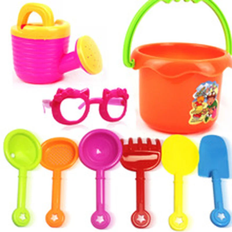 Детский пляжный набор игр 9 предметов игрушки для песочницы для летних игр детей с песком и водой.