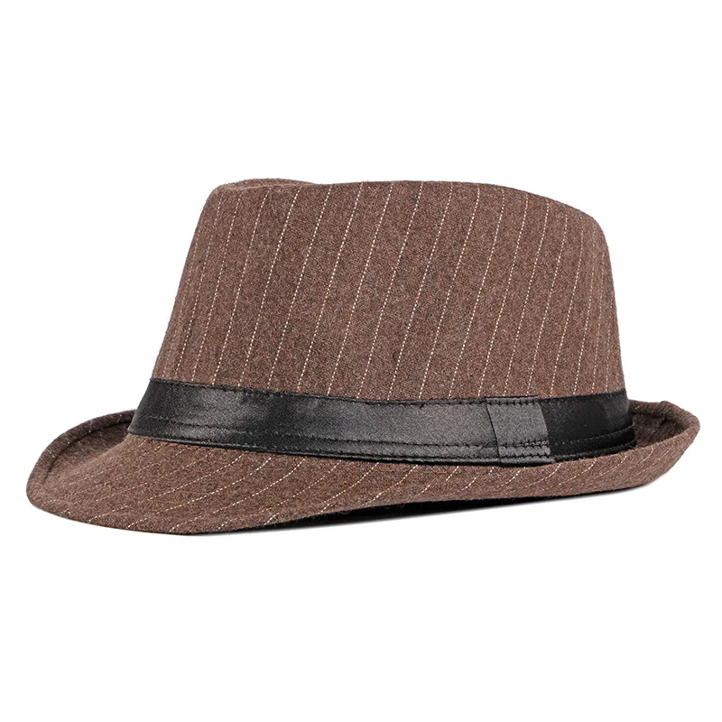 

Autumn and winter new British men's hats British fashion middle-aged and elderly striped jazz hats men's casual wild hats