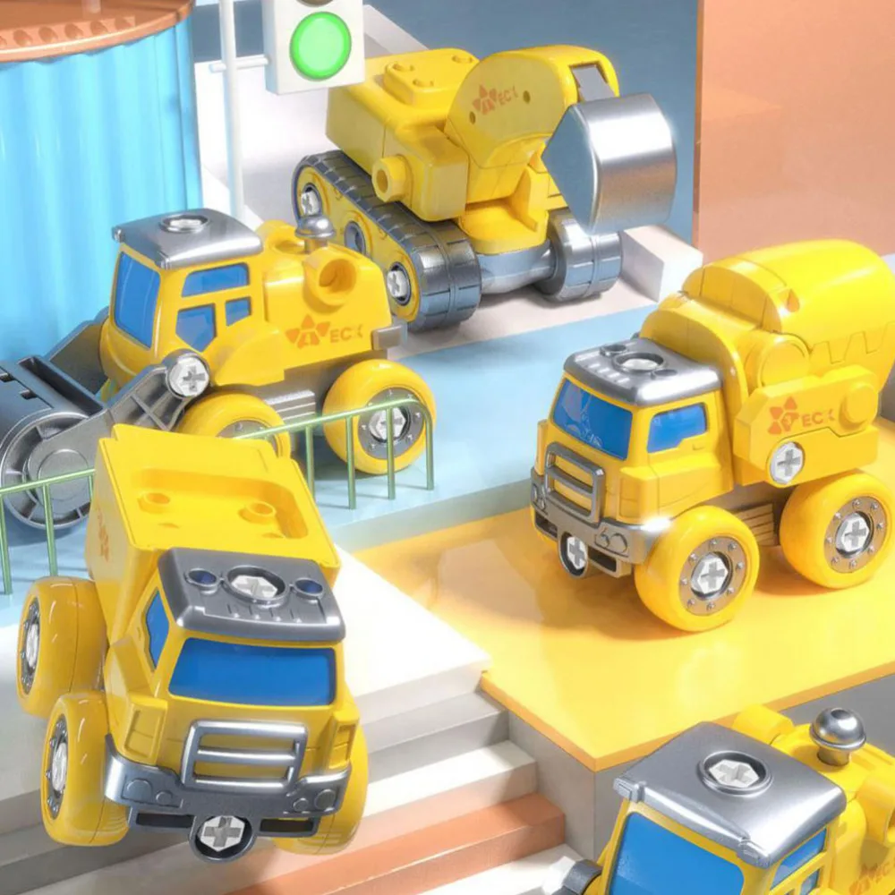 

1 Set Kids 5 in 1 Take Apart Toys Construction Car Transform Toys