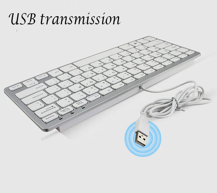 CHYI Mini 78 клавиш ультра тонкий USB Проводная клавиатура Портативный тонкий эргономичные компьютерные клавиатуры для Apple Macbook портативных ПК PC Тетрадь