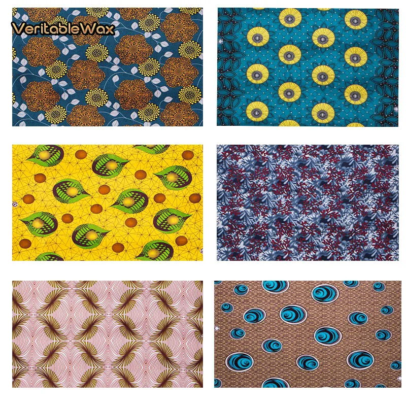 

Africa Nigerian prints batik fabric real wax patchwork sewing dress craft cloth polyester high quality Ankara tissu