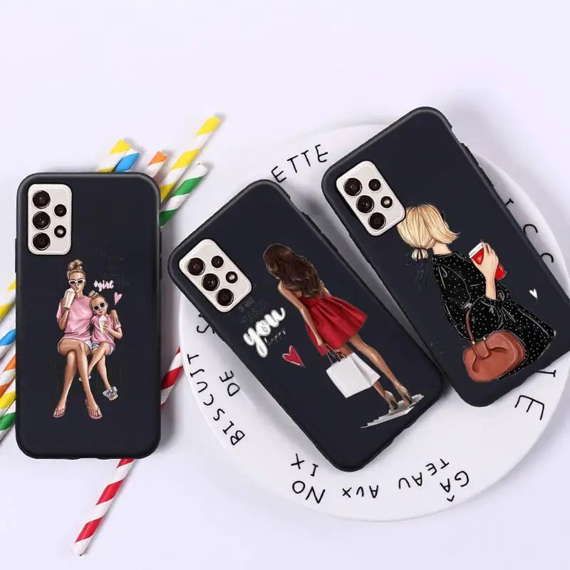 

anastasia kosyanova art Brown Hair Phone Case For Samsung A10 32 51 52 71 72 50 12 21S S10 S20 S21 note 10 20 Plus Fe Ultra