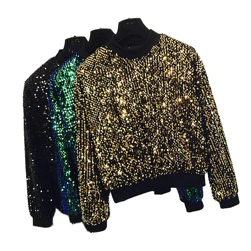 Женская футболка с круглым вырезом длинным рукавом и вышивкой|Футболки| |