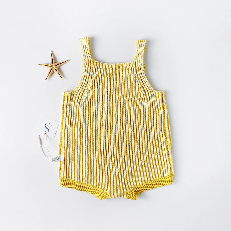 

Newborn Baby Boy Clothes Cute Suspenders Knitting Playsuit Infant Girl One Piece Rompers Ribbed Overalls Jumpsuits Spring Autumn