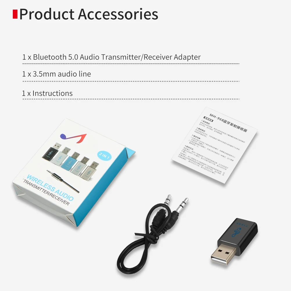 USB Bluetooth передатчик приемник 2 в 1 Мини Bluetooth 5,0 беспроводной 3,5 мм AUX стерео аудио адаптер для ТВ ПК Автомобильная Музыка