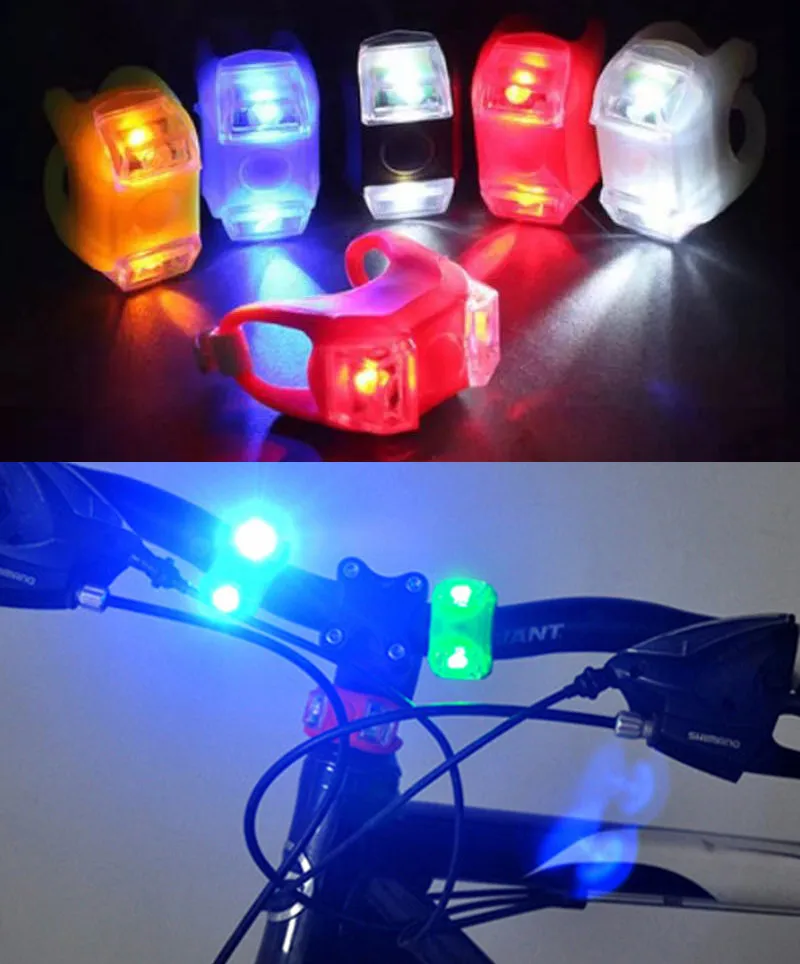 Велосипедный передний светильник силиконовый задний свет ночная безопасность