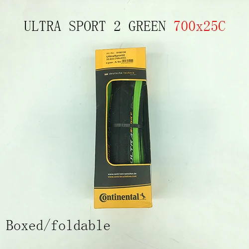 Ultra 25C green box Континентальный Ultra Sport Ii Sport Corrida 700*23/25/28c Grand Prix 5000 700x23/25c дорожные шины, велосипедные шины, складные велосипедные шины - Цвет: Ultra 25C green box