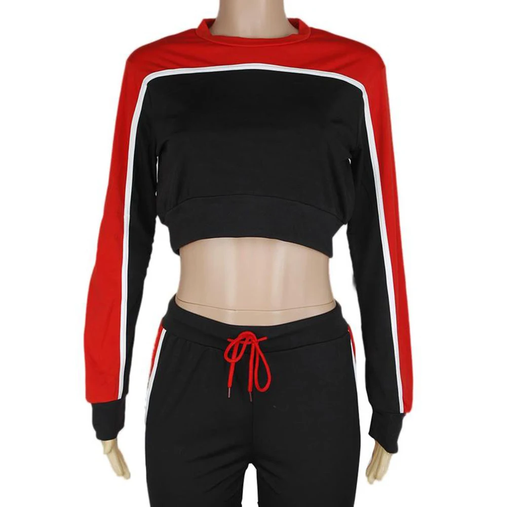 Комплект из двух предметов женский полосатый спортивный костюм комплект топ