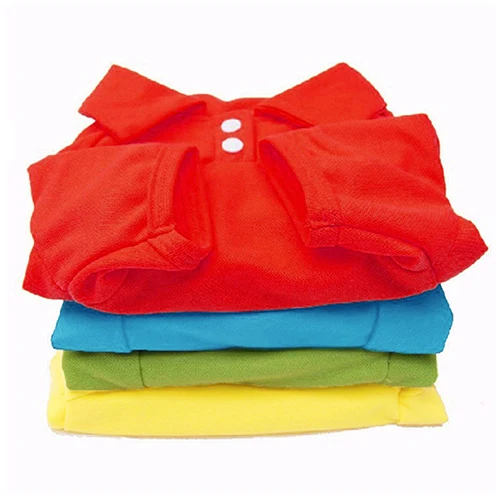 Футболка Поло для собак одежда маленьких и кошек костюм с коротким рукавом