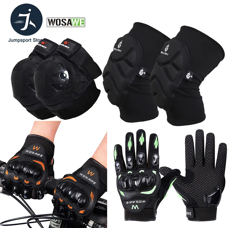 WOSAWE 6 шт./компл. спортивные защитные наборы наколенники налокотники для гонок на