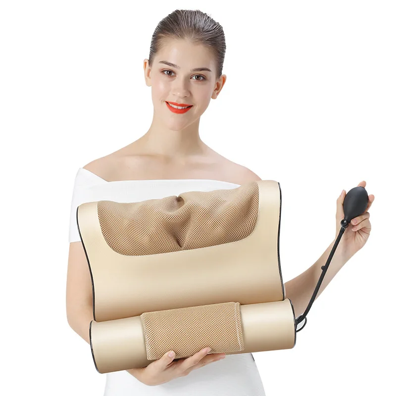 Heating Multi-Function Shoulder Massage Pillow Kneading Electric shiatsu Cervical Massager Neck Helath Care Relax | Красота и