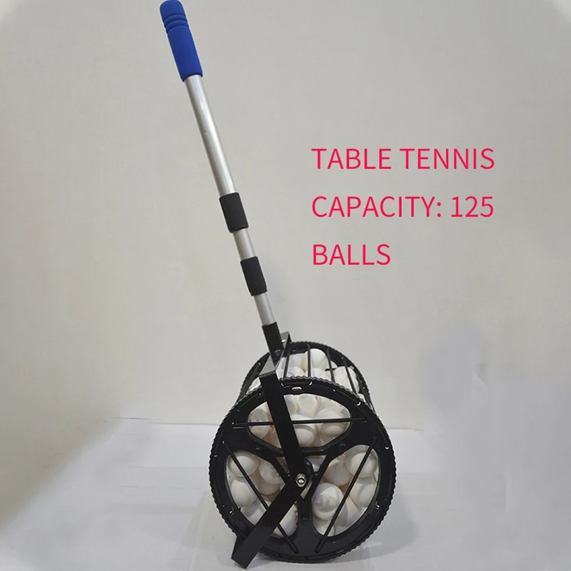 

Table Tennis Ball Collector Mini Smooth Rolling Ball Picker Upper Can Accommodate 125 Tennis Balls Holding for Tennis