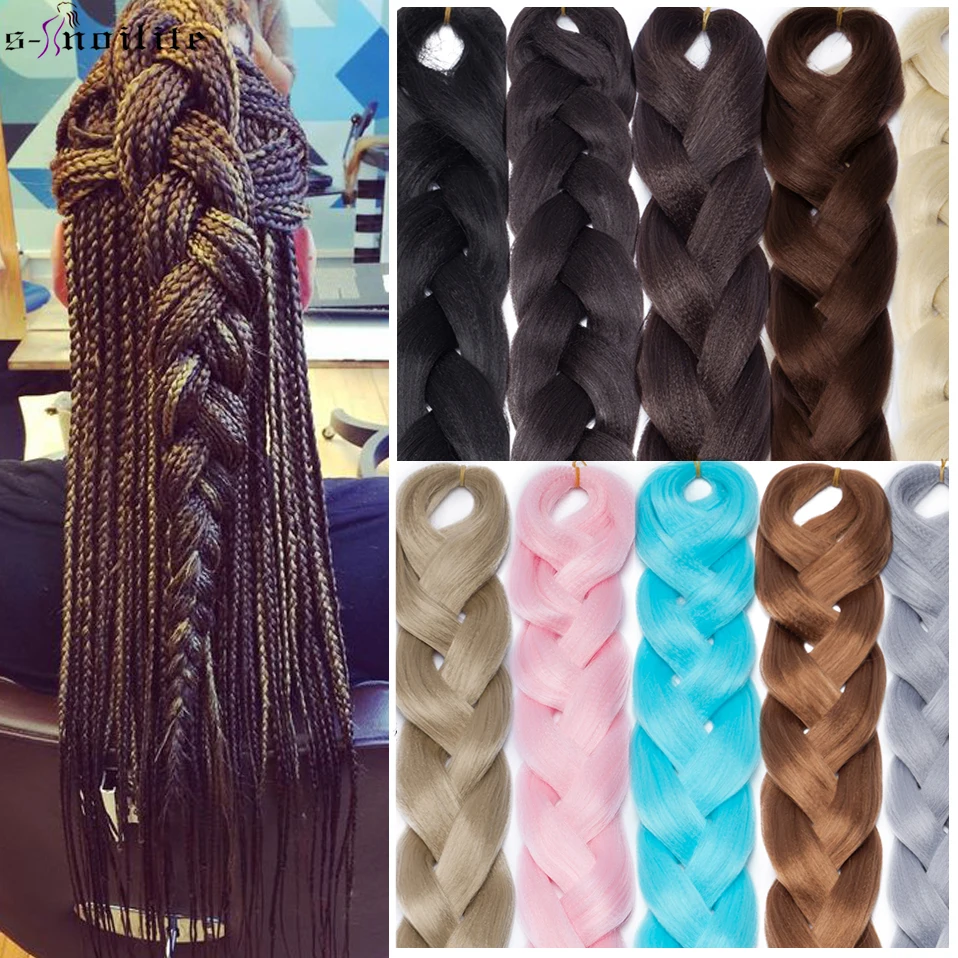 SNOILITE синтетические 165 г/упак. Длинные Накладные огромные косички прическа