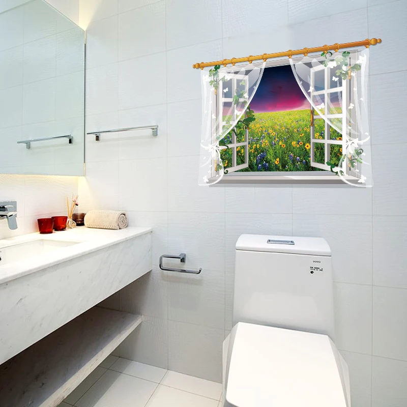 

Cartoon Pond lotus Wall Stickers Modern Fashion Wall Sticker For Baby's Rooms Background Wall Art Decal Drop Shipping