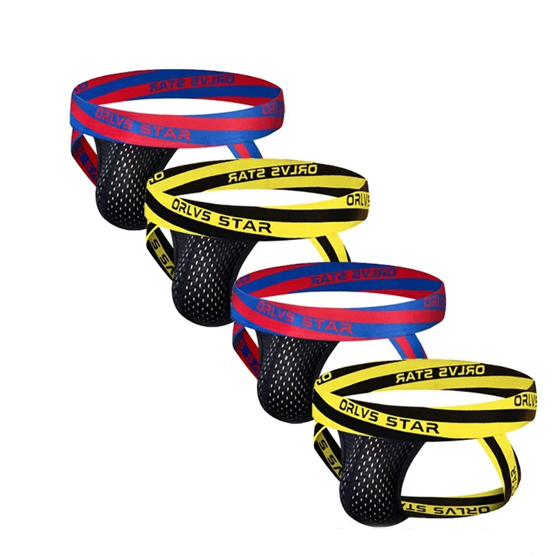 Мужские трусы джоки 4 шт. сексуальное нижнее белье для геев g стринги бикини с