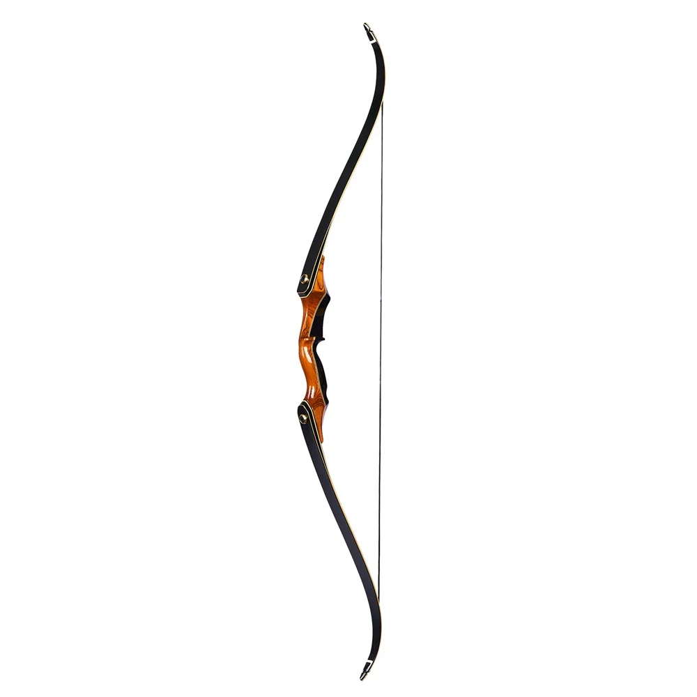 

58Inch Wooden American Recurve Bow Outdoor Sports Shooting Bow and Arrow 35-55lbs Split Beautiful Hunting Bow and Arrow