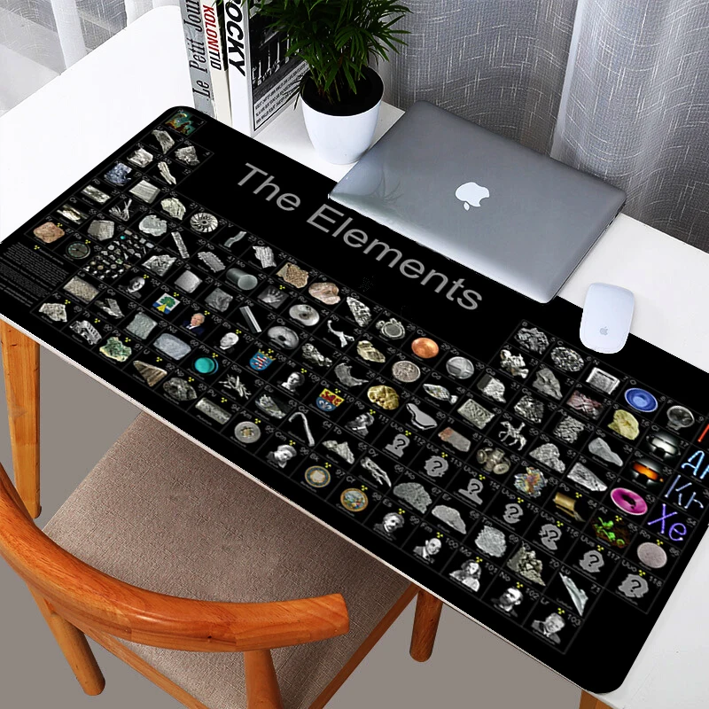 

Gaming Pad 900x400 large Size Periodic Table of Chemical Elem Mouse pad xxl Anti-slip Mousepad gaming Keyboard Mat Desk Pad