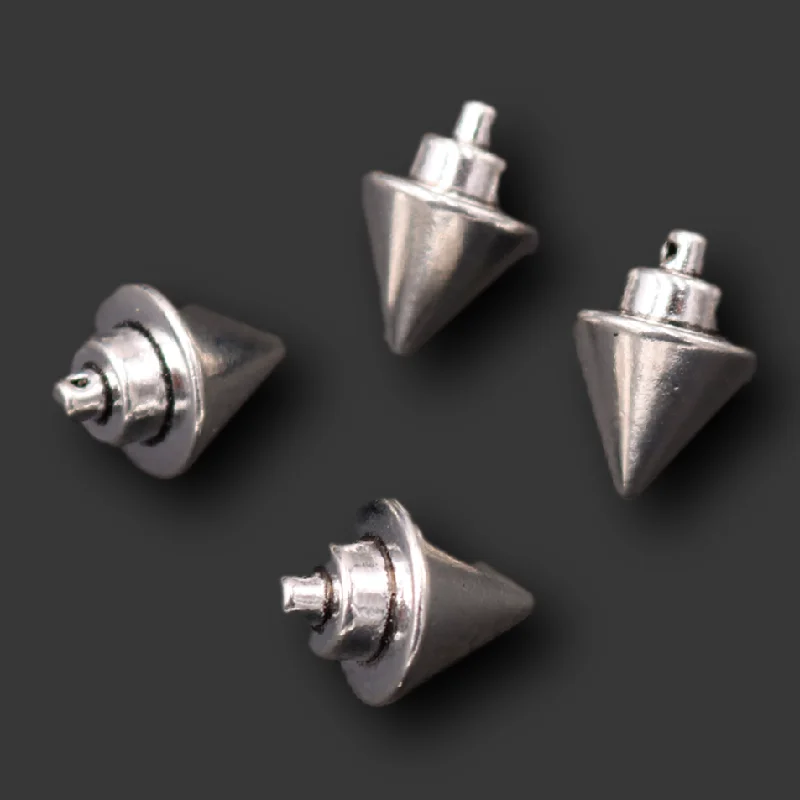 

3pcs Silver Plated Large 3D Conical Gyro Pendant Retro Necklace Bracelet Metal Accessories DIY Charms Jewelry Craft Making A1868
