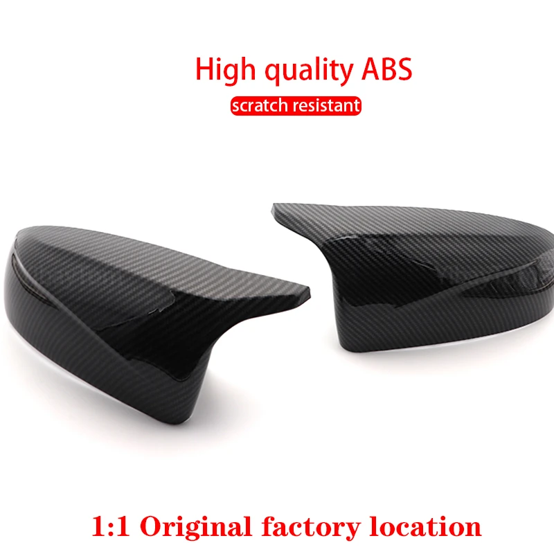2pcs excellent facelifted side wing modified for bmw x5 e70 x6 e71 2008 2013 mirror cover caps bright black carbon fiber pattern free global shipping