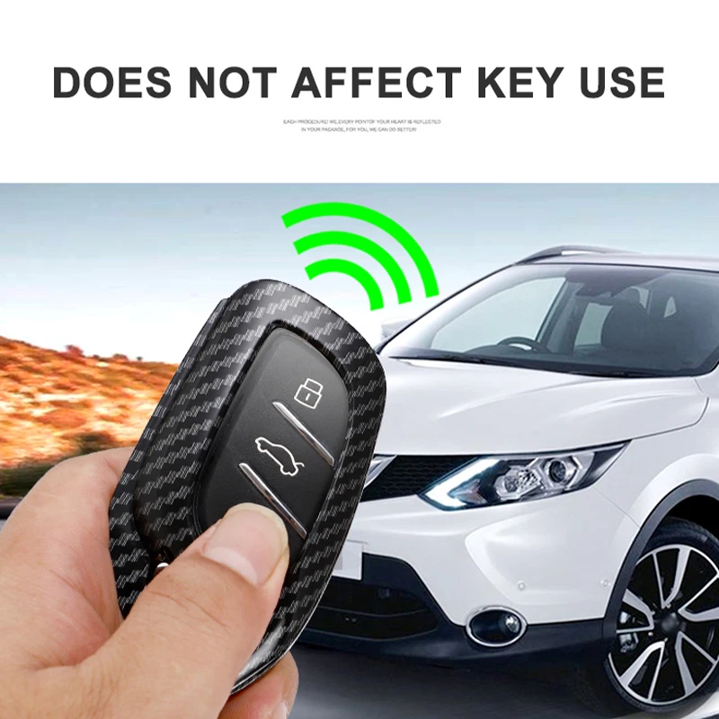 

ABS Carbon Fibe Car Remote Key Case Shell Full Cover Protect Holder For Roewe RX5 i6 ERX5 i5 RX8 RX3 For MG6 MG ZS EV EZS HS EHS