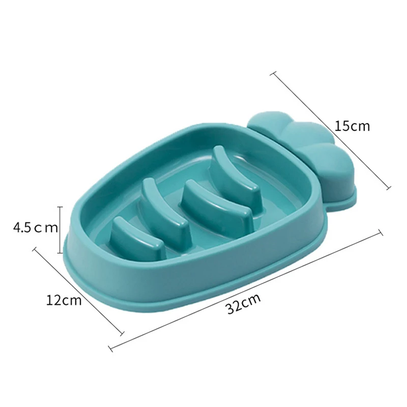 

Cat Food Bowls Slow Eating Carrot Shape Thickened PP Dog Food Bowl Dog Slow Feeder Cat Pet Feeder Anti Healthy Diet Pets Bowls