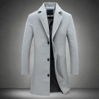2021 brand mens jackets long solid color single breasted trench coat casual overcoat for male jacket outer wear clothing