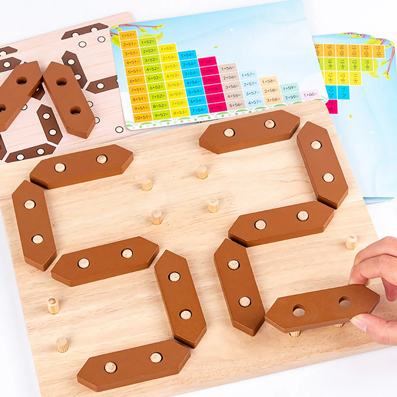 

2021 Newest Children'S Early Education Fun Number Cognitive Operation Hand-Eye Coordination Parent-Child Wooden Toys