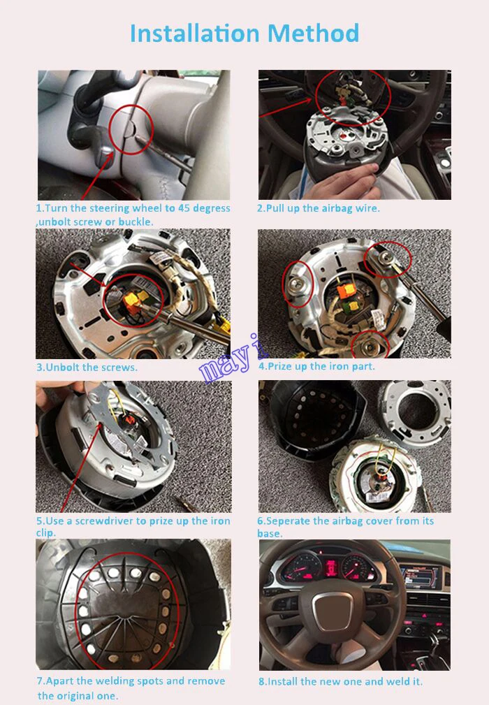 Хромированная отделка Руля эмблема значок рамка Обложка центральный логотип