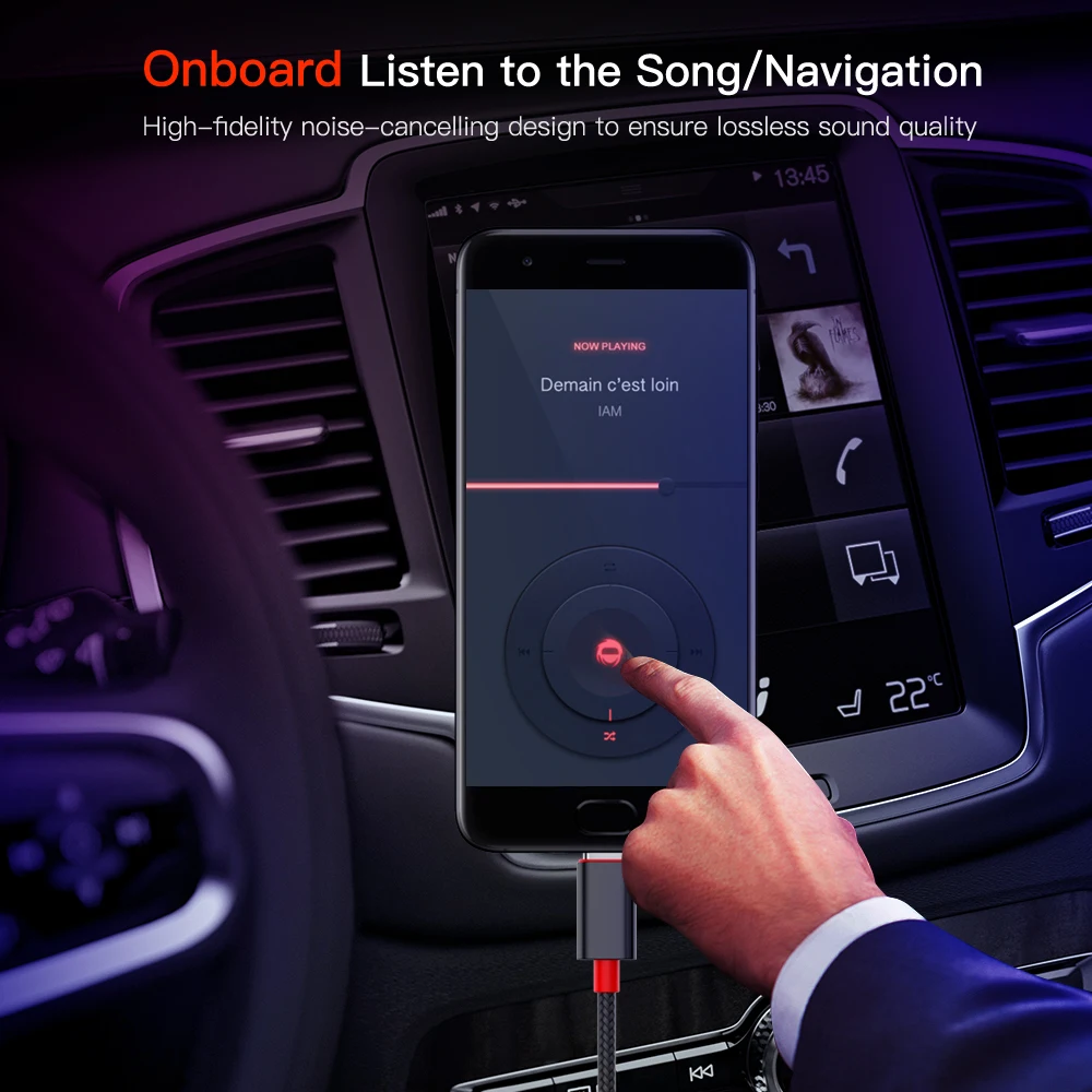 Автомобильный аудиокабель со штекером типа C на штекер 3 5 мм адаптер USB разъем AUX