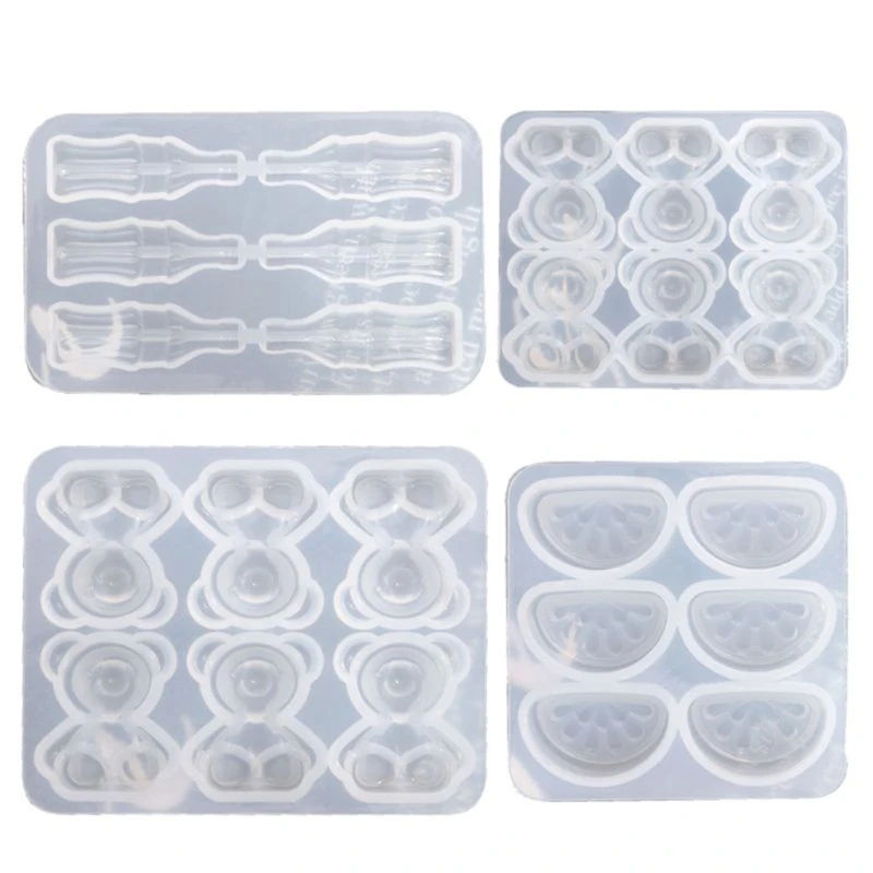 

MXME 4 Pieces Silicone Fruit Mold DIY Craft Cola Bear Mould Mandarin Orange Slice