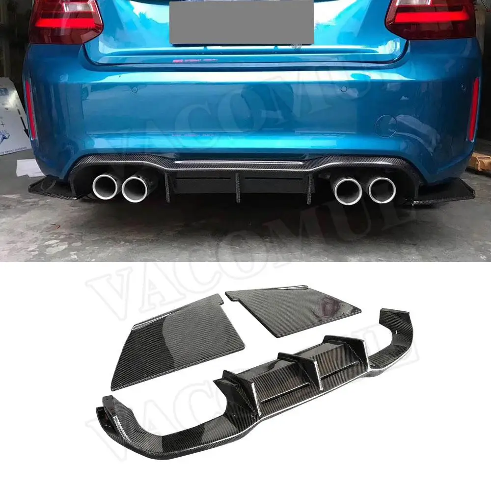 

Car Carbon Fiber Racing Rear Bumper Diffuser Lip Spoiler for BMW 2 Series F87 M2 2016 2017 2018 2019 ABS Bumper Aprons Splitters