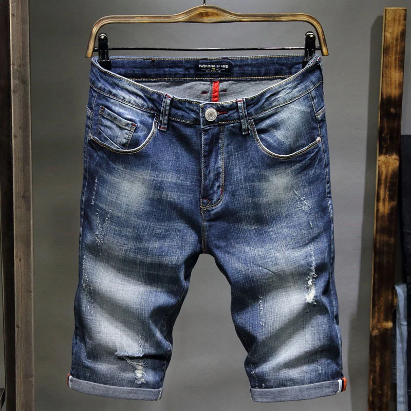 

New Men's Stretch Short Jeans Fashion Casual High Quality Elastic Denim Shorts Male Brand Skinny Jeans 28-38