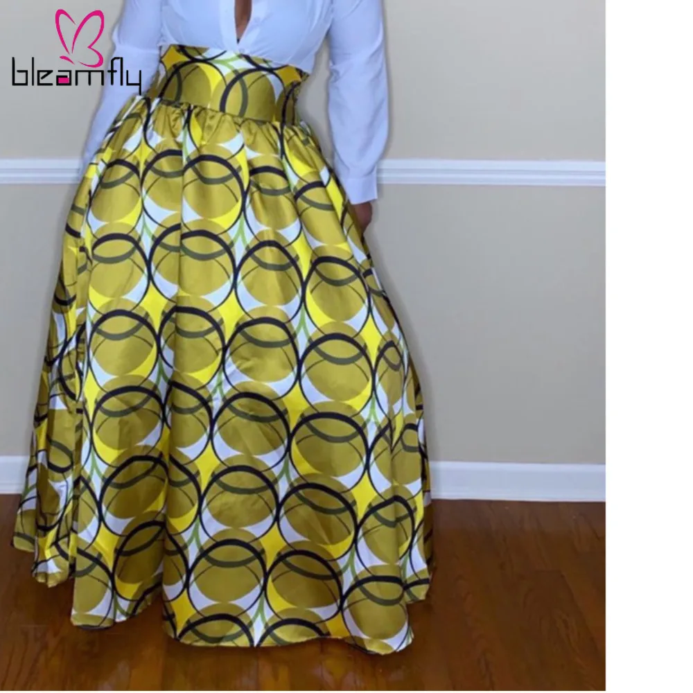 Юбка Макси размера плюс лето 2019 осенняя винтажная высокая уличная