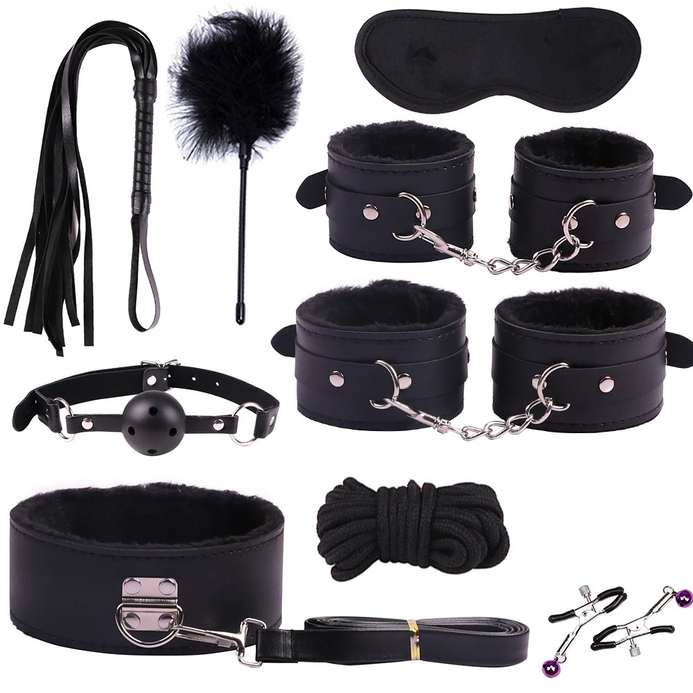 21 шт./компл. фетиш бдсм Секс Бандаж комплект для ограничения игры пар кляп