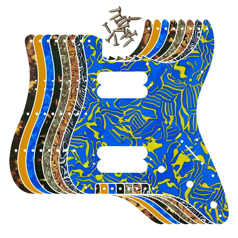 

Custom Guitar Pickguard For US FD 11 Screw Holes Player Startocaster Humbucker Single HH Start Scratch Plate， Flame Pattern