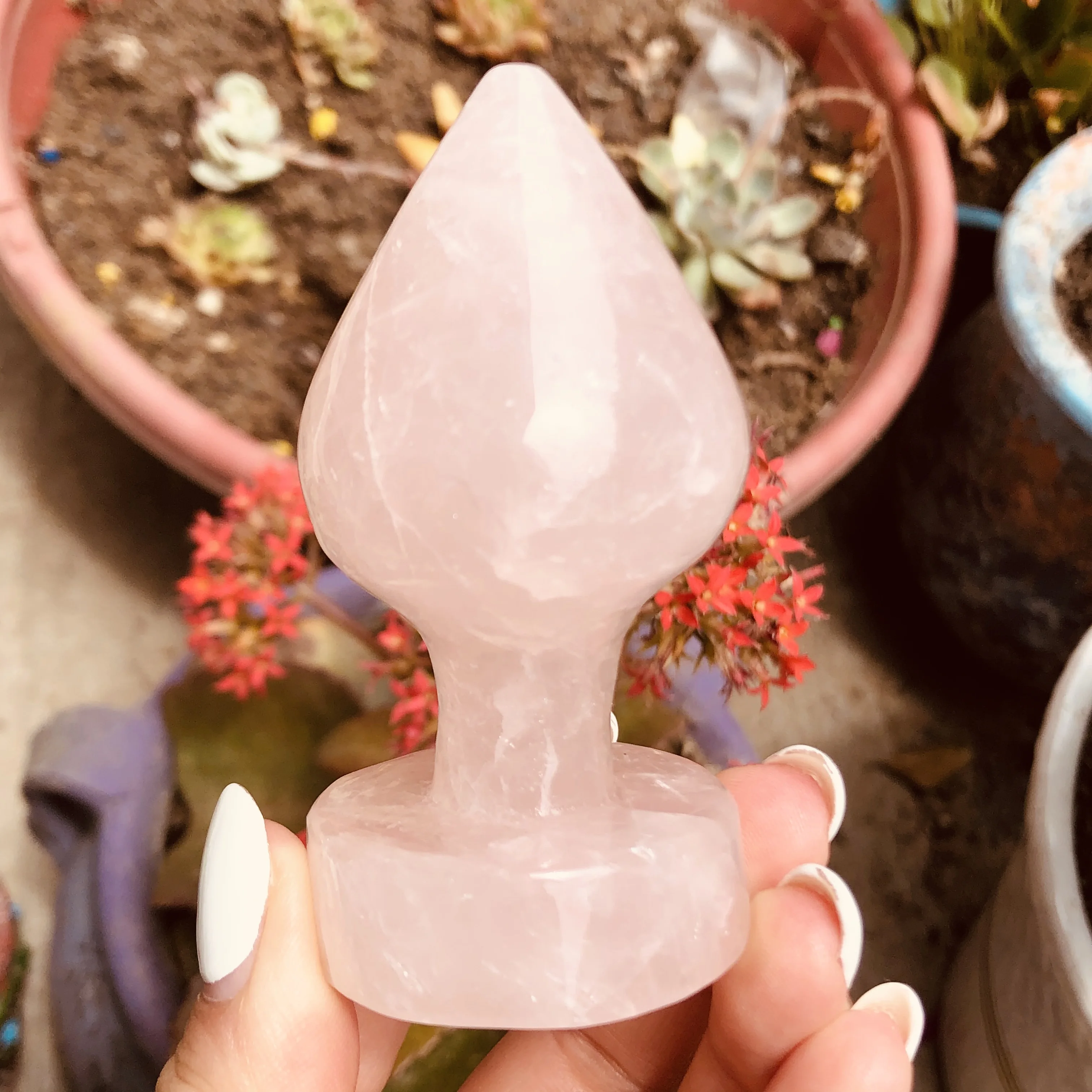 Розовые кварцевые массажные палочки для мужчин и женщин натуральный инструмент