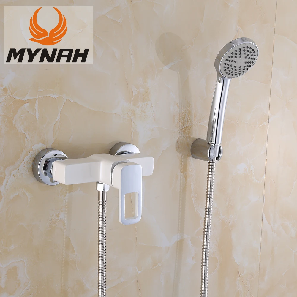 Современный белый смеситель для ванны кран с одной ручкой горячей и холодной