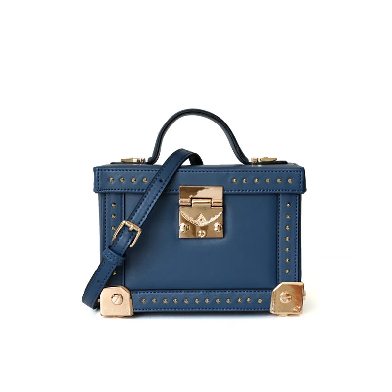 2019 сумка с заклепками квадратная из натуральной кожи Корейская версия сумки