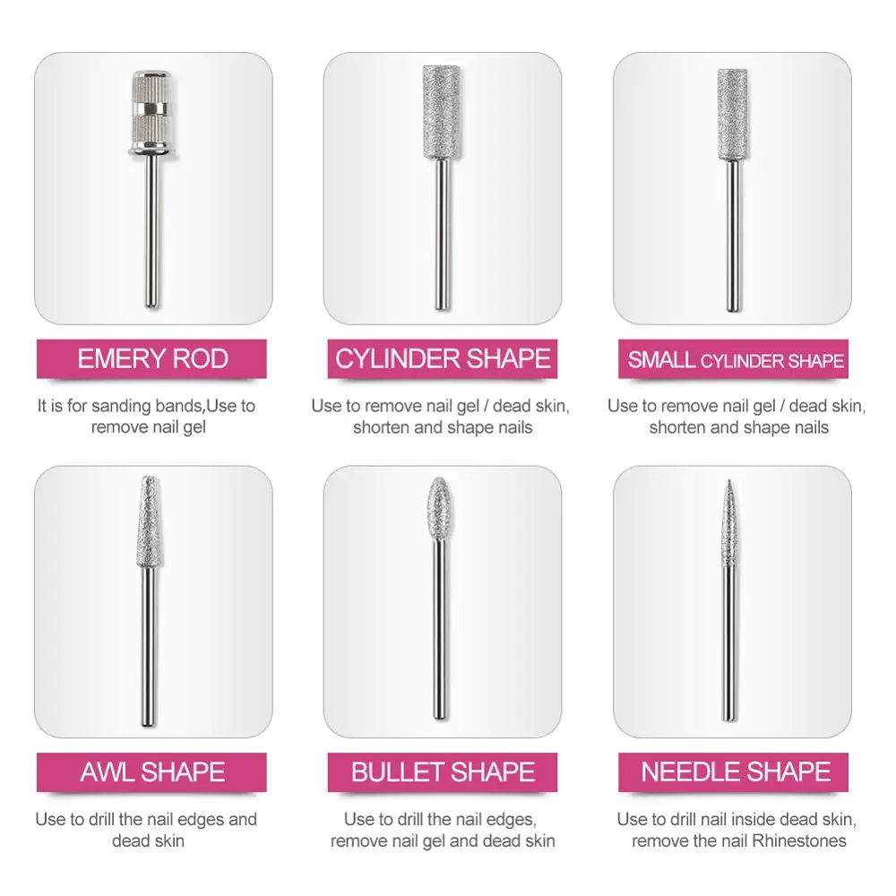 Профессиональная электрическая дрель для ногтей 25000 об/мин набор маникюра и