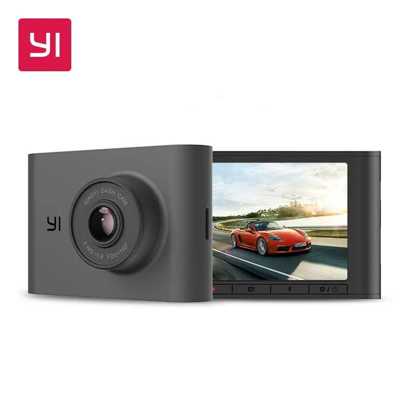 Видеорегистратор YI Nightscape Dash | Широкоугольный объектив 140 градусов 2.4&quot ЖК-экран