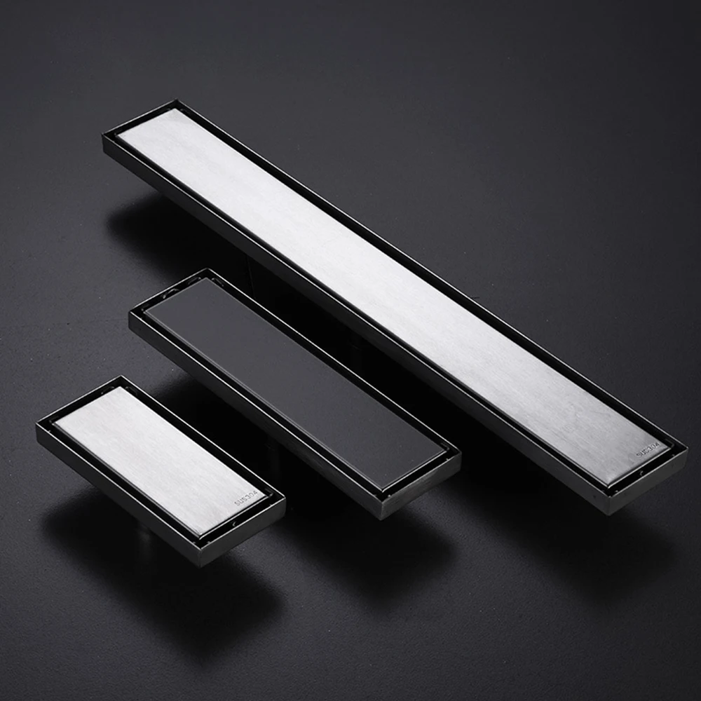 invisible bathroom floor drain stainless steel anti odor drainage rectangle shower drain for hotel free global shipping