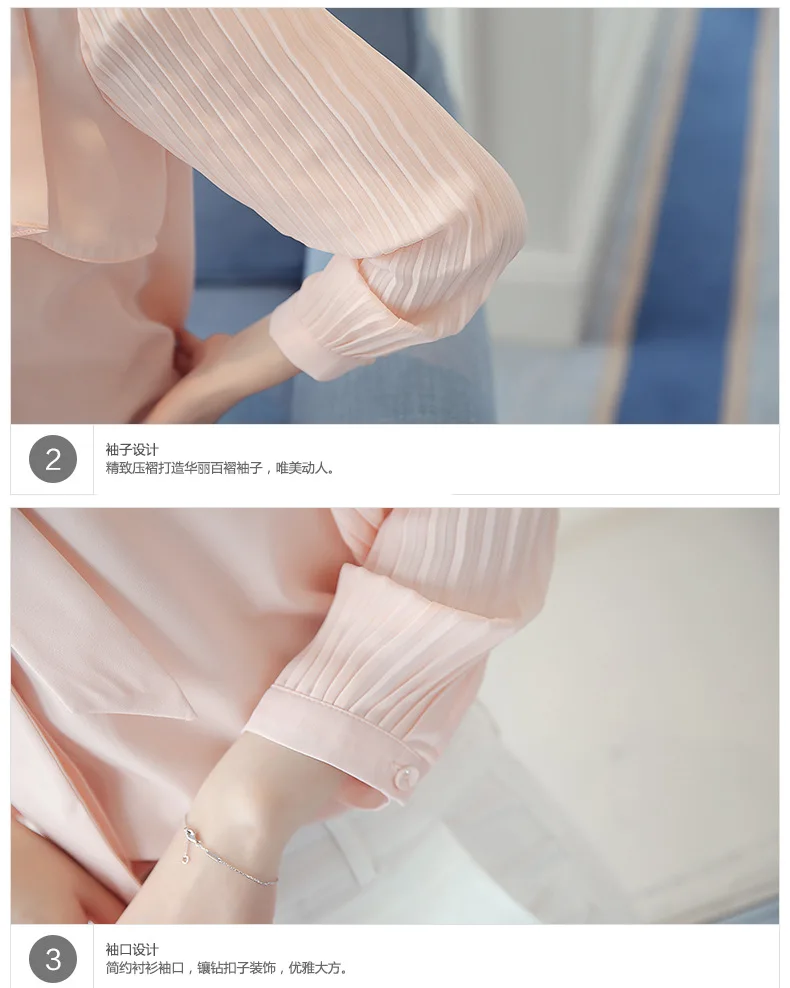 

Elegant New Korean Chiffon White Shirt Summer Bow Tie Collar Ruffle Slim Office Blouse Women Casual Top Work Ropa Para Mujeres